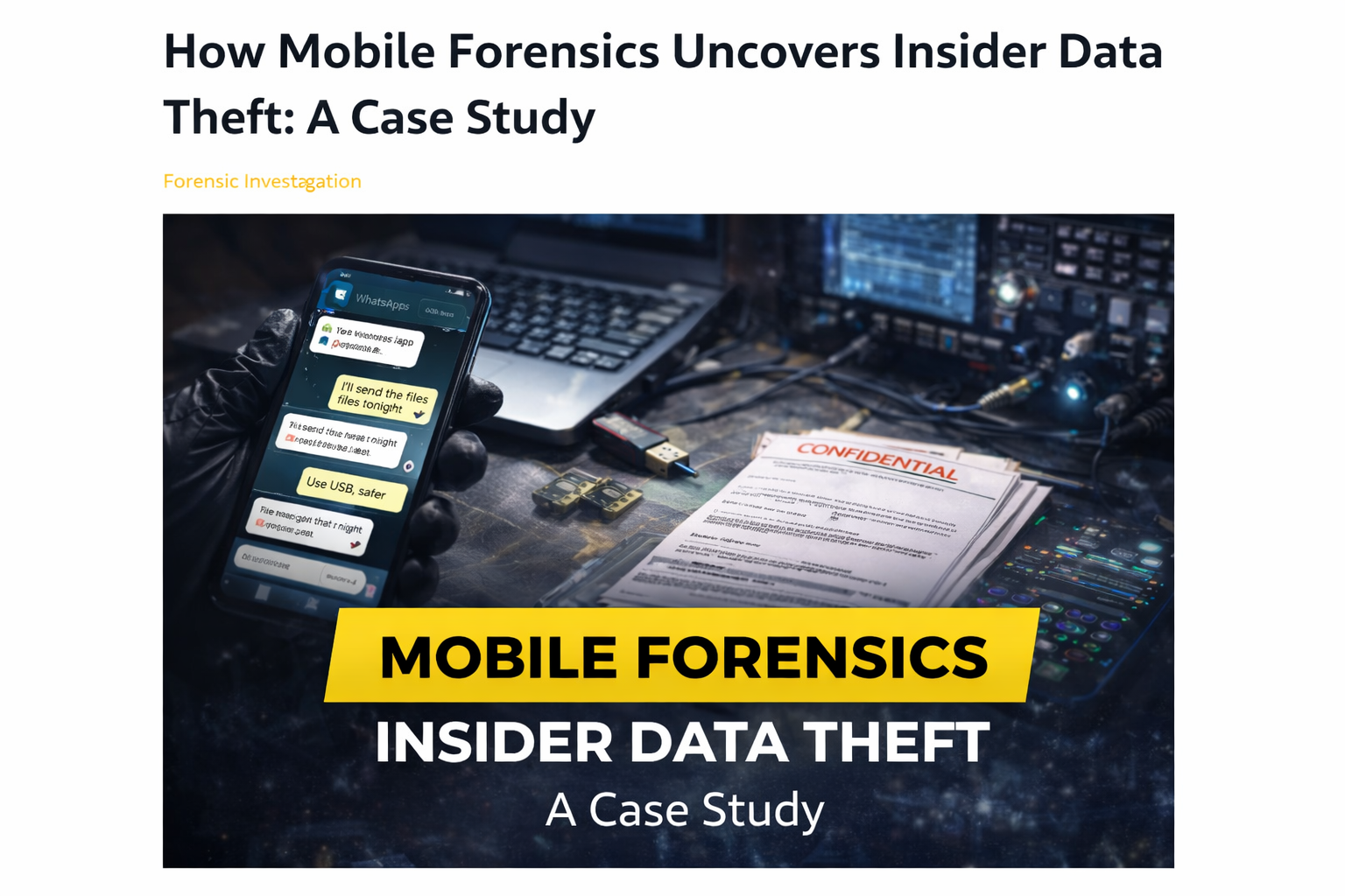 How Mobile Forensics Uncovers Insider Data Theft: A Case Study